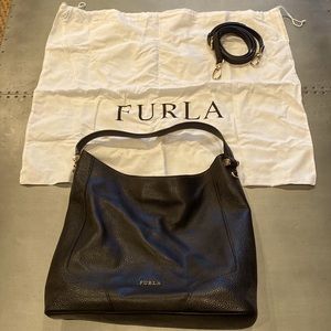 Furla Brown Leather Hobo Bag